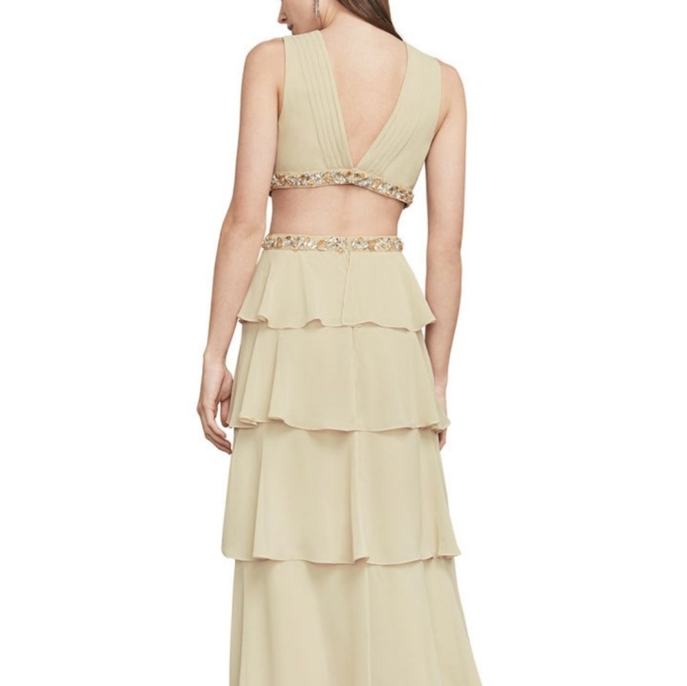 *SOLD* NWT BCBG Thassia Embellished Tiered Cutout Gown - Picture 2 of 8